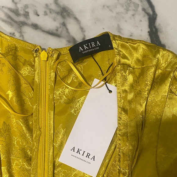 AKIRA Bold Yellow Long Sleeve Dress - Picture 4 of 6